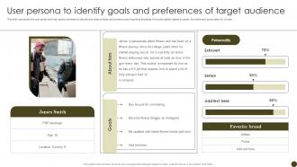 User Persona To Identify Goals Tactics To Effectively Promote Sports Events Strategy SS V