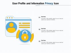 User profile and information privacy icon