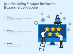 User providing product review on e commerce website