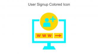 User Signup Colored Icon In Powerpoint Pptx Png And Editable Eps Format