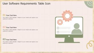 User Software Requirements Table Icon