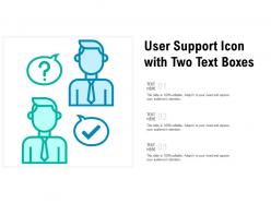 User support icon with two text boxes