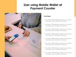 User using mobile wallet at payment counter