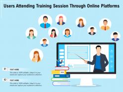 Users attending training session through online platforms