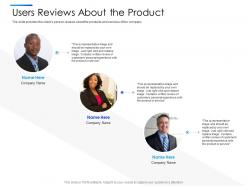Users Reviews About The Product Equity Secondaries Pitch Deck Ppt Guidelines