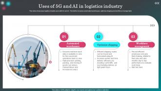 Uses Of 5G And Ai In Logistics Industry