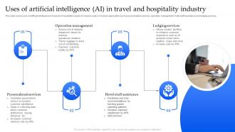 Uses Of Artificial Intelligence AI In Travel And Hospitality Industry