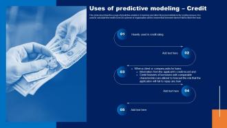 Uses Of Predictive Modeling Credit Ppt Powerpoint Presentation Infographic Template Brochure