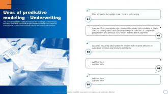 Uses Of Predictive Modeling Underwriting Ppt Powerpoint Presentation Summary Layouts
