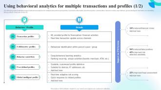 Using Behavioral Analytics For Multiple Preventing Money Laundering Through Transaction