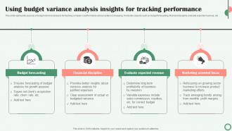 Using Budget Variance Analysis Insights For Tracking Performance