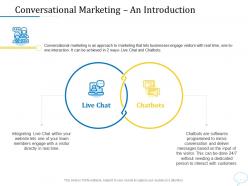 Using chatbot marketing capturing more leads conversational marketing an introduction ppt powerpoint slide