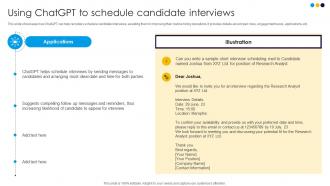 Using ChatGPT To Schedule Candidate Interviews Maximizing Roi In Recruitment AI SS V