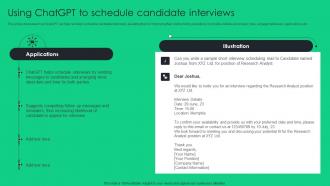 Using ChatGPT To Schedule Candidate Interviews Unlocking Potential Of Recruitment ChatGPT SS V