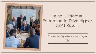 Using Customer Education To Drive Higher CSAT Results PPT Structure AT