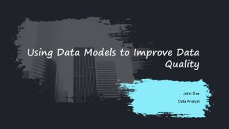 Using Data Models To Improve Data Quality PPT Information AT