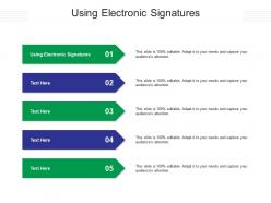 Using electronic signatures ppt powerpoint presentation infographics ideas cpb