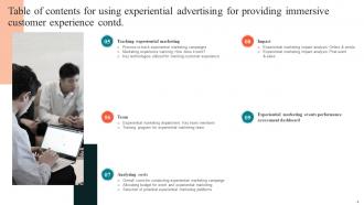Using Experiential Advertising For Providing Immersive Customer Experience MKT CD V Best Adaptable