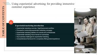 Using Experiential Advertising For Providing Immersive Customer Experience MKT CD V Good Adaptable