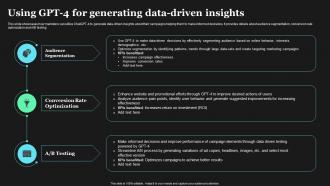 Using GPT 4 For Generating Data Driven Insights How To Use GPT4 For Content Writing ChatGPT SS V