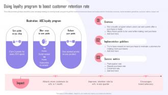 Using Loyalty Program To Boost Customer Efficient Sales Plan To Increase Customer Retention MKT SS V