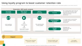 Using Loyalty Program To Boost Customer Retention Rate Implementation Guidelines For Sales MKT SS V