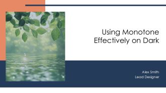 Using Monotone Effectively On Dark PPT Outline AT