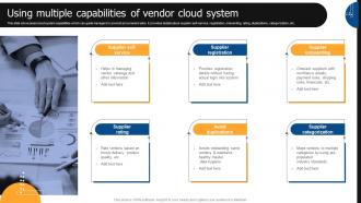 Using Multiple Capabilities Of Vendor Cloud System Vendor Management Automation