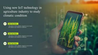 Using New IoT Technology In Agriculture Industry To Study Climatic Condition