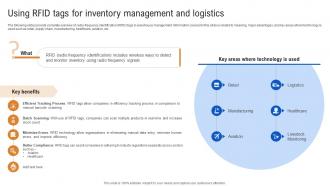 Using RFID Tags For Inventory Management How IoT In Inventory Management Streamlining IoT SS