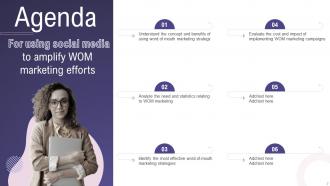 Using Social Media To Amplify WOM Marketing Efforts Powerpoint Presentation Slides MKT CD V Images Designed