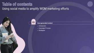 Using Social Media To Amplify WOM Marketing Efforts Powerpoint Presentation Slides MKT CD V Content Ready Professional