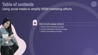 Using Social Media To Amplify WOM Marketing Efforts Powerpoint Presentation Slides MKT CD V Aesthatic Professional