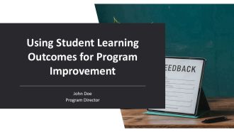 Using Student Learning Outcomes For Program Improvement PPT Sample AT