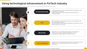 Using Technological Advancement In Fintech Industry FIO SS