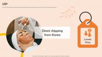 Usp Skin Care Company Fundraising Pitch Deck