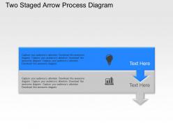 Ut two staged arrow process diagram powerpoint template slide