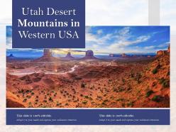 Utah desert mountains in western usa