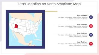 Utah location on north american map