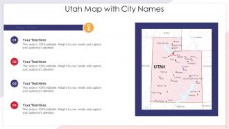 Utah map powerpoint ppt template bundles