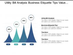 Utility bill analysis business etiquette tips value proposition cpb