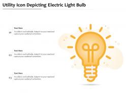 Utility icon depicting electric light bulb