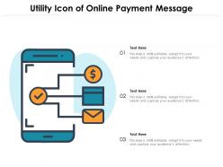 Utility icon of online payment message