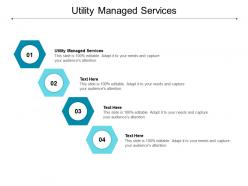 Utility managed services ppt powerpoint presentation slides clipart cpb