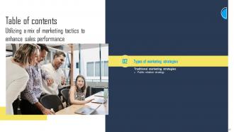 Utilizing A Mix Of Marketing Tactics To Enhance Sales Performance Powerpoint Presentation Slides Strategy CD V Unique Multipurpose