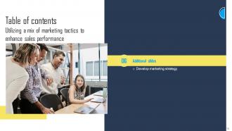 Utilizing A Mix Of Marketing Tactics To Enhance Sales Performance Powerpoint Presentation Slides Strategy CD V Impressive Multipurpose