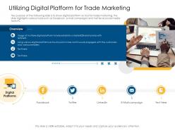 Utilizing digital platform offline and online trade advertisement strategies ppt gallery master slide