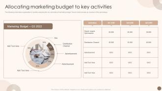 Utilizing Marketing Strategy To Optimize Allocating Marketing Budget To Key Activities