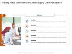Utilizing Mixed Effect Model For Efficient Supply Chain Management Infographic Template