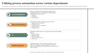 Utilizing Process Automation Across Various Effective Workplace Culture Strategy SS V